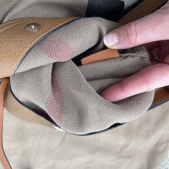 Burberry Ashby Handbag House Check Canvas with Leather Mini - Picture 7 of 10